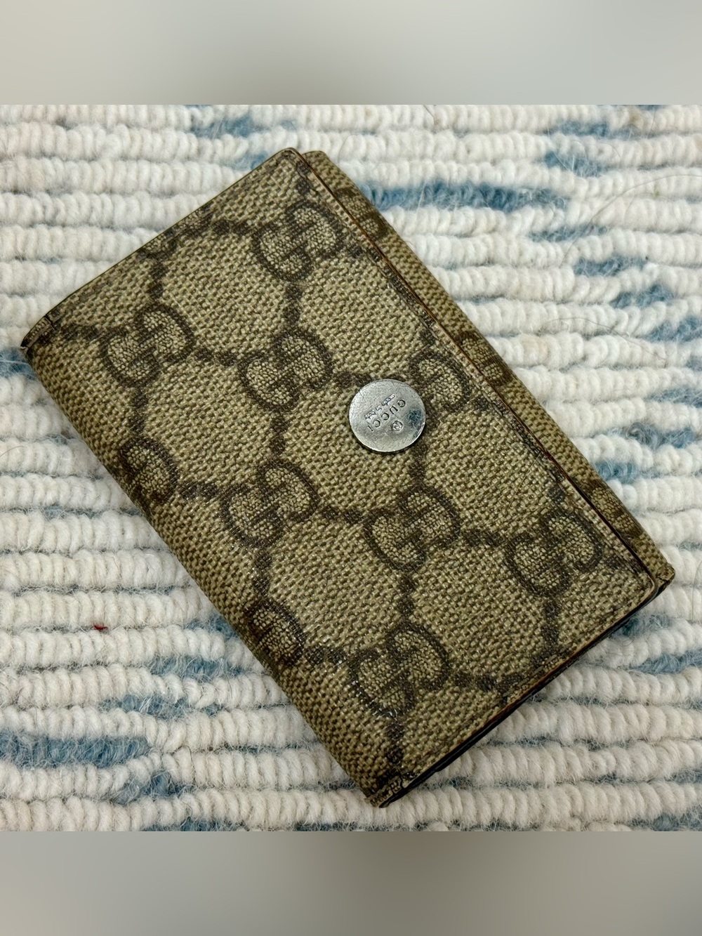 GUCCI Vintage Unisex Y2K Iconic Brown GG Monogram Supreme Canvas 6-Key Holder - Picture 6 of 16